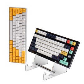 SUEHIODHY 2段キーボードディスプレイスタンド クリアアクリルタブレットスタンド メカニカルキーボードホルダー タブレット写真フレーム用ストレージスタンド