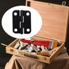 Black Cabinet Hinge, Antrader 1" x 3/4" Metal Foldable Butt