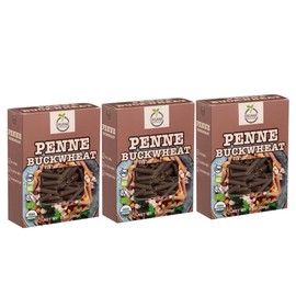 Organic Proshop - Single Ingredient Gluten Free Buckwheat Pasta - Penne - High Protein and Fiber with No Added Sugars - 8.8 oz (Pack of 3)