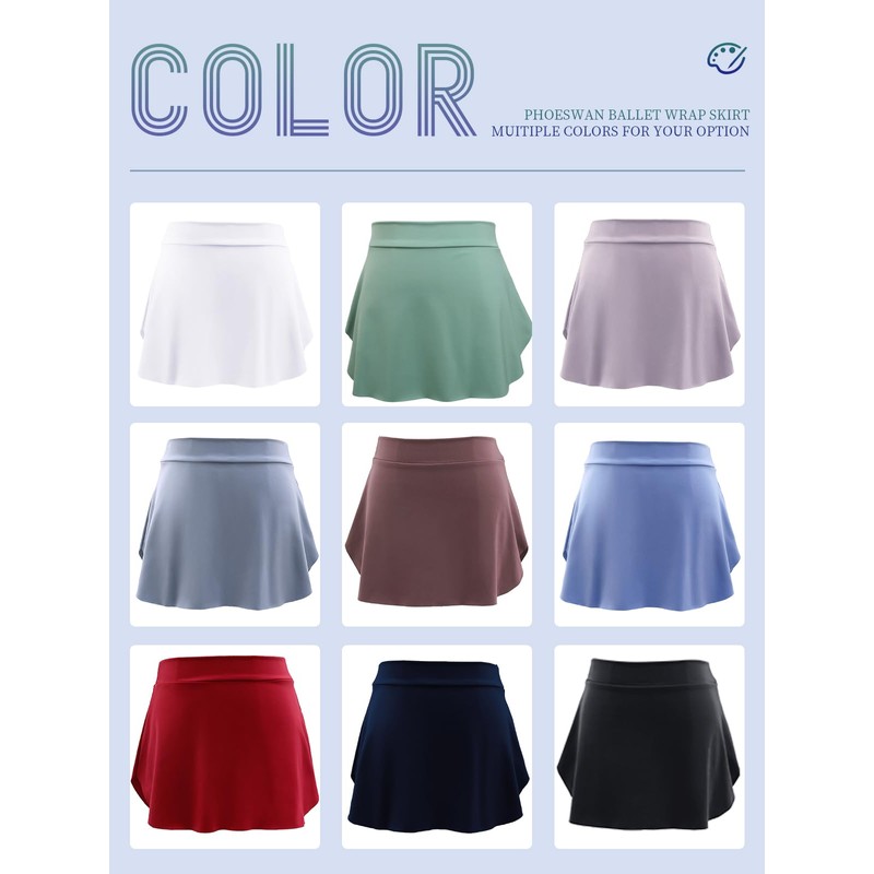 Women Pull On Ballet Skirt Elastic Mini Skirt for Dancing