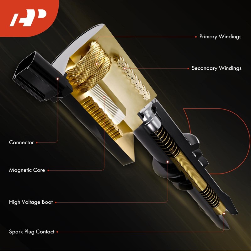 A-Premium 2 Ignition Coils with 2 Wire Compatible with Hyundai