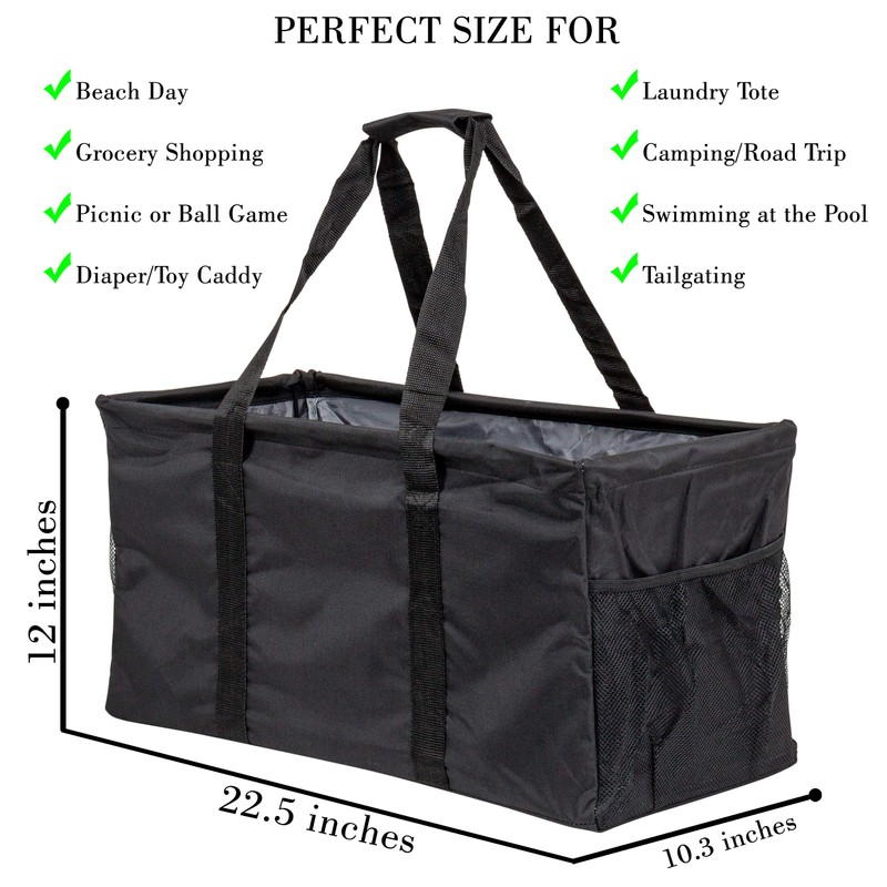 Extra Large Utility Tote Bag - Oversized Collapsible Reusable Wire