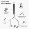 Stainless Steel Potato Masher for Kitchen Prep – Manual Food