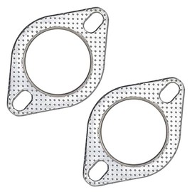 2.5 Inch 65 mm Exhaust Gaskets Exhaust Gasket, 2 Screws for Silencer Flange Manifold, High Temperature Graphite with Fire Ring, Pack of 2