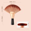 docolor Brocha Abanico Profesional para Rostro y Cuerpo, Multiusos para
