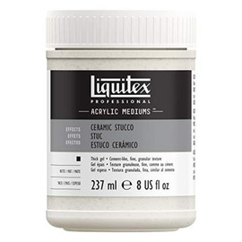 LIQUITEX Effect Medium Gel Texture Ceramic Stucco 237 ml, Black (Pack of 1)
