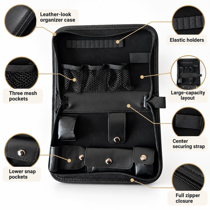 Golf Accessories Storage Bag for Golf Tools – Portable Black