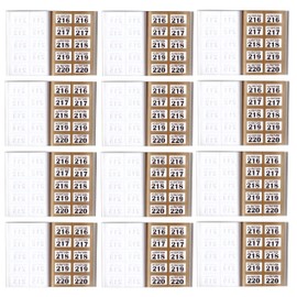 VISHCHIT 48 X Cloakroom/Raffle Tickets Book Brown - Numbered 1-1000 with Security Numbering Tombola Draw Fundraising Charity Events Prize Draw Lucky Draw - Bulk Buy