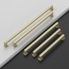 ROMATEE 10 Pack 3.75 Inch(96mm) Brushed Brass Cabinet Pull Brushed