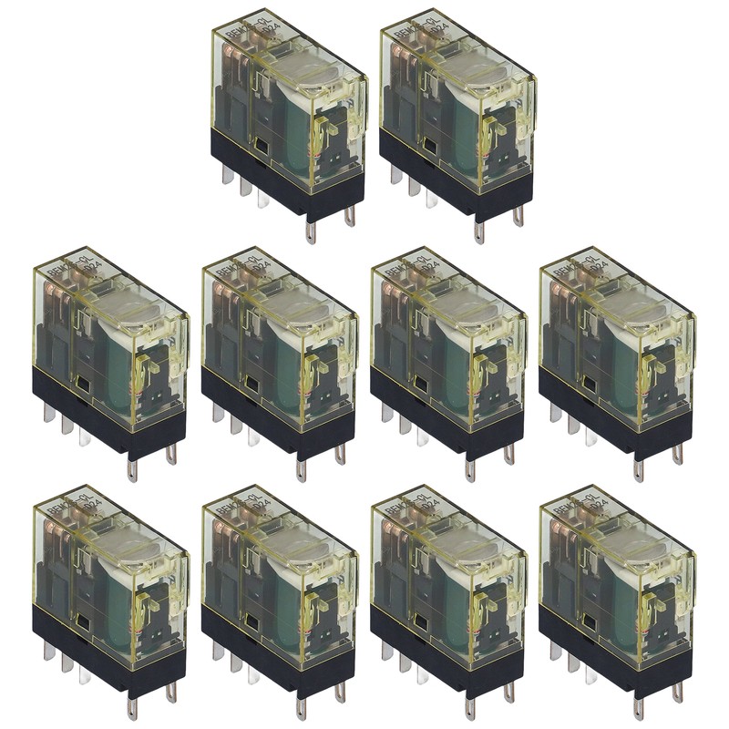 10Pcs Power Relay Miniature Thin Electronic Component 2 NO 2