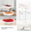 YYW 3 Tier Fruit Bowl for Kitchen Counter, White Ceramic