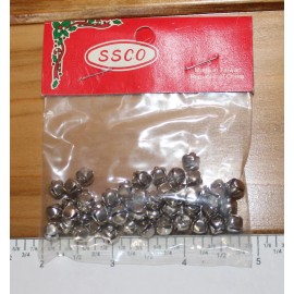 SSCO Silver Metal Jingle Bells Miniatures Christmas  Crafts Jewelry 6mm NOS