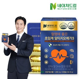 Nature Dream (현대Hmall)네이처드림 혈행에 좋은 초임계 알티지오메가 1006mg x 30캡슐 1박스 (Nature Dream) Supercritical RTG Omega 1006mg x 30 Capsules 1 Box - Good for Blood Circulation