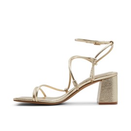 ALDO Women's Harmonni Heeled Sandal, Gold, 8