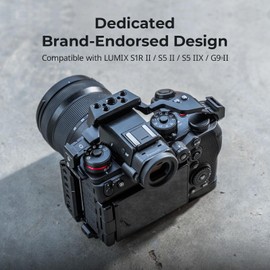 SMALLRIG S1R II Cage for Panasonic LUMIX S1R II / S5 II / S5 IIX / G9 II, Built-in Quick Release Plate for Arca, with 1/4''-20 & 3/8''-16 Threaded Holes, Dual NATO Rails, Cold Shoe -4902