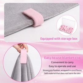 Lyxtiorn 8 Pieces Duvet Clips, Upgraded Non Slip Duvet Cover Clips to Keep Duvet in Place, Duvet Holder, Fixer Without Needles