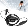 Walkie Talkie Headset Intercom 2 Way Radio Black Earphones Universal