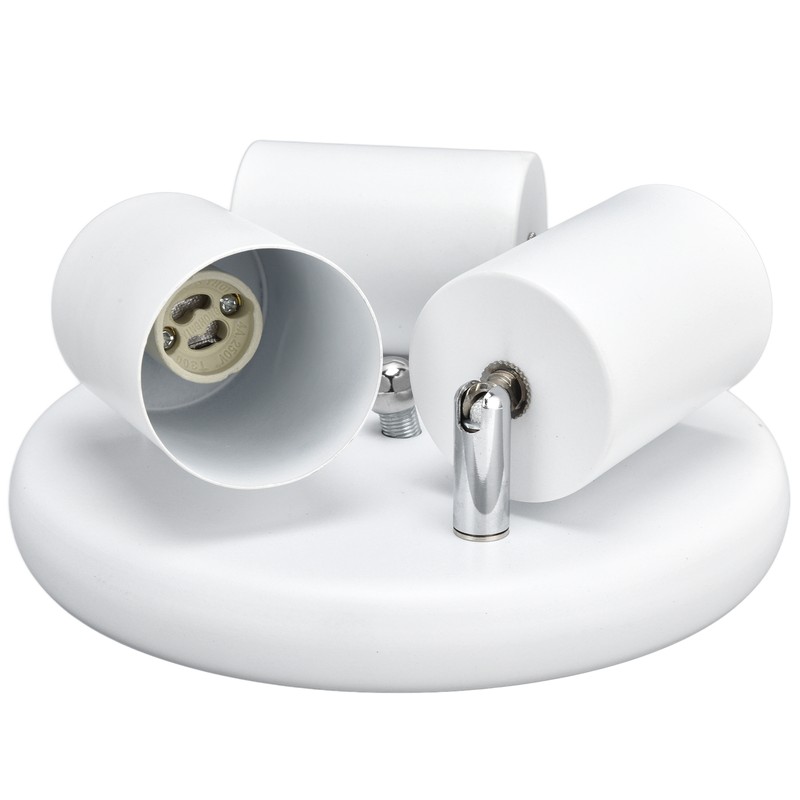 GU10 Ceiling Spotlight Holder 3 Head Rotating Lamp Base Fixture