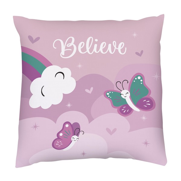 Kids Unicorn Throw Pillow - 18" x 18" - Double-Sided
