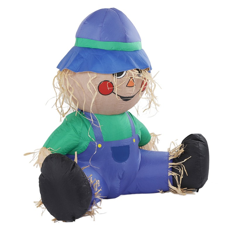 Inflatable Boy Decoration Built in LED Light Waterproof Harvest Scarecrow