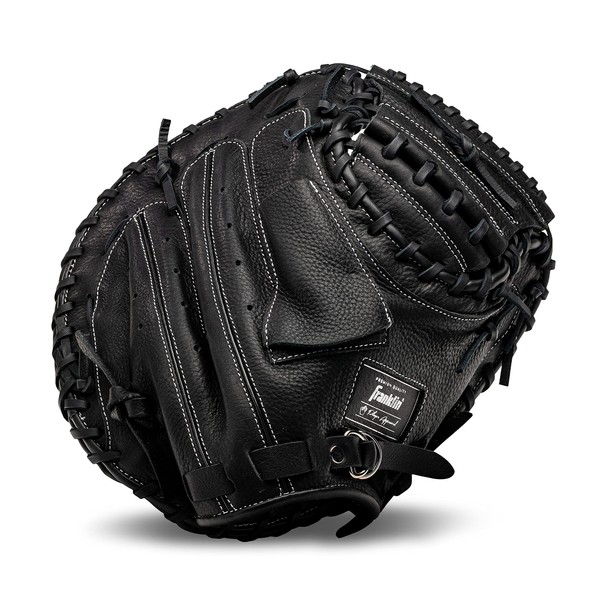 Franklin Sports Baseball Fielding Glove - Men's Adult and Youth Baseball Glove - CTZ5000 Black Cowhide Glove - 33.5" Half-Moon Web for Catchers