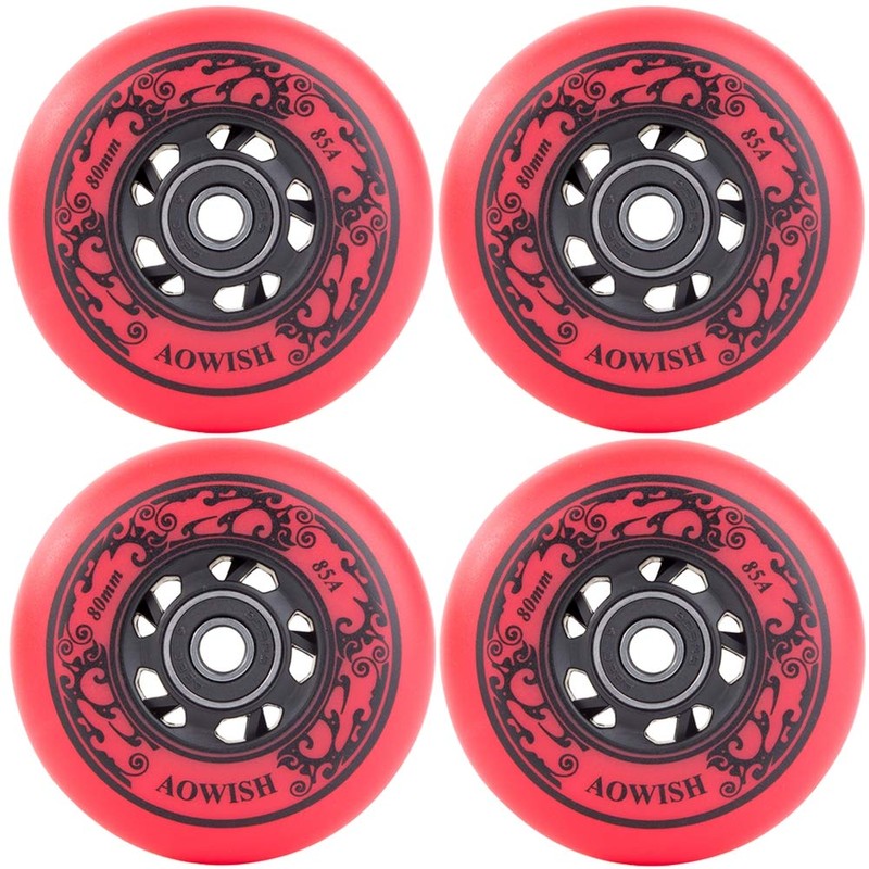 AOWISH Inline Skate Wheels 85A Outdoor Asphalt Formula Hockey Roller