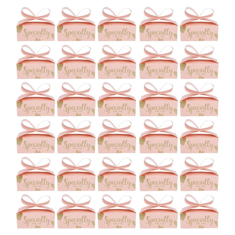 30PCS Bowknot Candy Boxes Gift Treat Boxes for Cookies Party