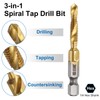 sourcing map 6pcs Combination Drill Tap Bit Set SAE 6-32NC