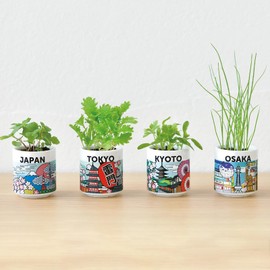 Seishin Pottery GD-99701 All-Year, Easy Cultivation Kit, Perilla, Vegetables, Cultivation Set (Free Research/Food Education), Pot Diameter Approx. 1.6 inches (4 cm), Bud in Japan