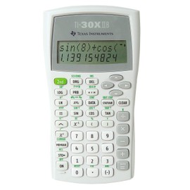 Texas Instruments TI-30 XIIB Two Line Battery Operated School Calculator White
