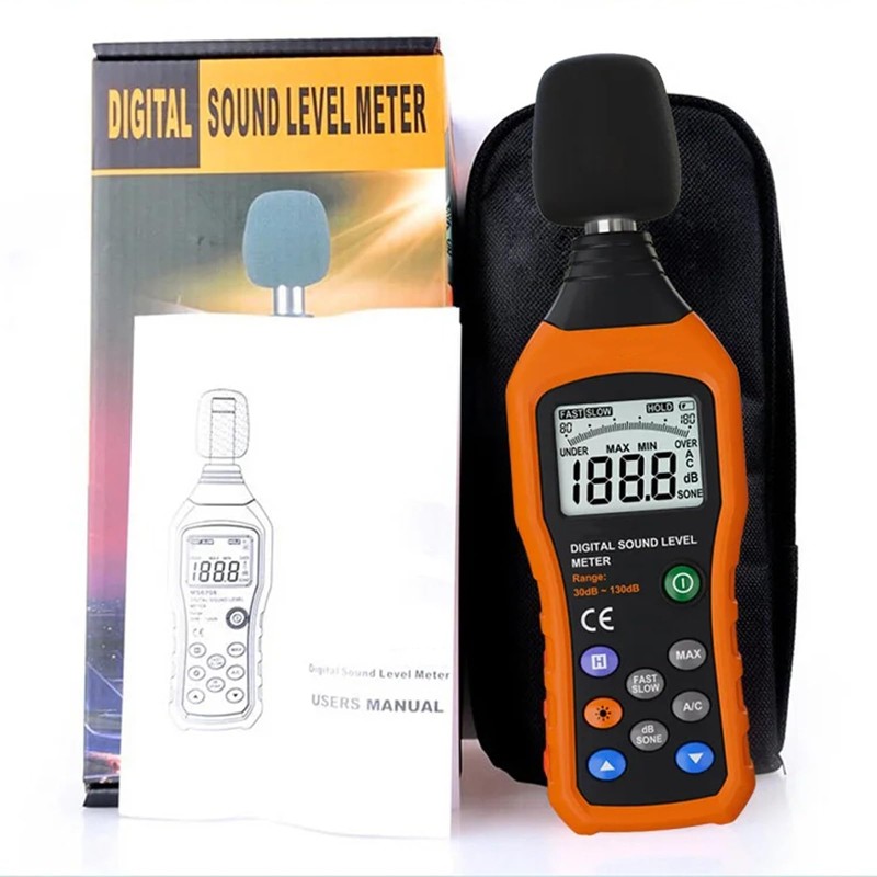Meichoon Handheld Decibel Meter Digital Sound Level Meter A/C Weighted
