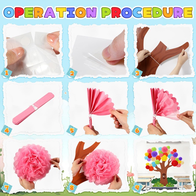 Classroom Tree Bulletin Board Set 3D Tree Classroom Decoration with