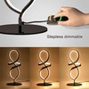 Mayful Modern Table Lamp with LED Spiral Design, Bedside Lamp