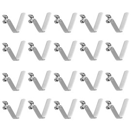 sourcing map Single Knob Kayak Snap Spring 26 mm x 4.8 mm 65Mn V Shape Hollow Lifting Tube Silver Pack of 20