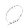 NVWAROCK 4mm Silver Bangle Bracelet | Stackable Glossy Wide Flat