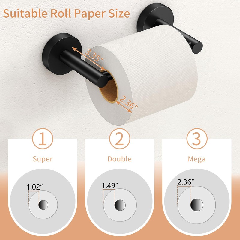 FEILERN Toilet Paper Holder, Tissue Roll Holder for Bathroom, Matte