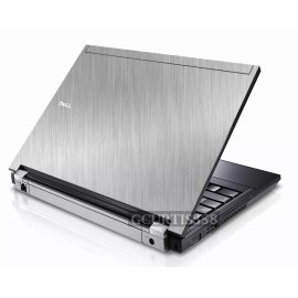 For Dell BRUSHED ALUMINUM Vinyl Lid Skin Cover fits Dell Latitude E6510 Laptop