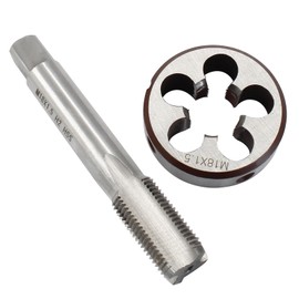 PHITUODA M18 x 1.5 HSS Metric Thread Tap and Die Set, Right Hand Machine Thread Tap and Round Die