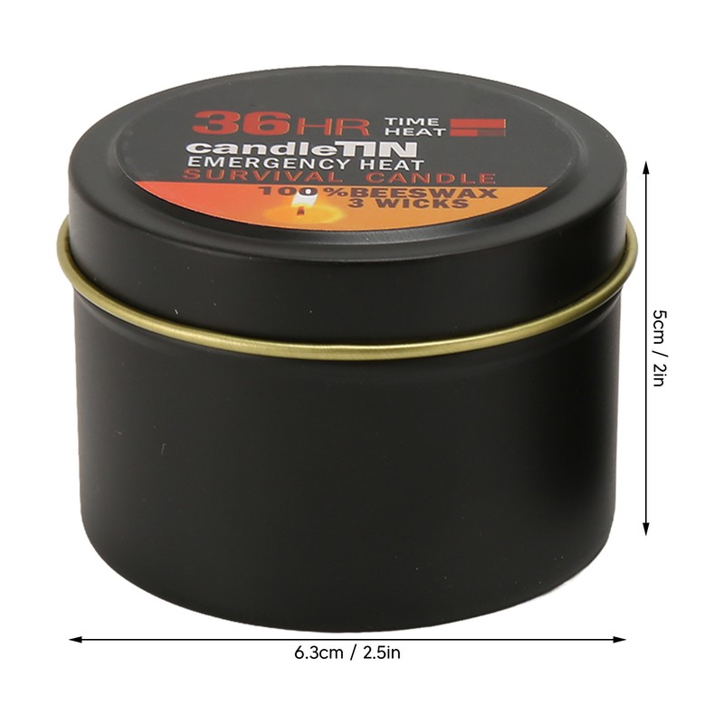 Emergency Candle 36 Hour 3 Wick Long Lasting Beeswax Survival