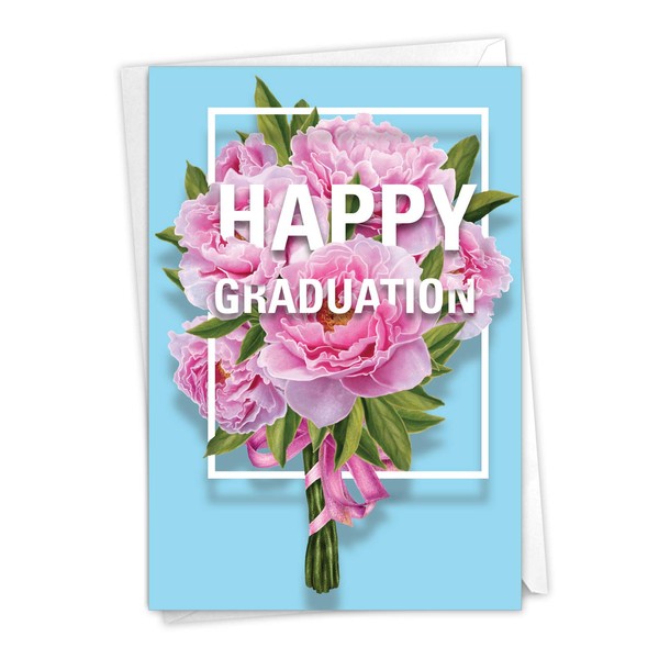 NobleWorks - 1 Happy Graduation Card with Envelope - High