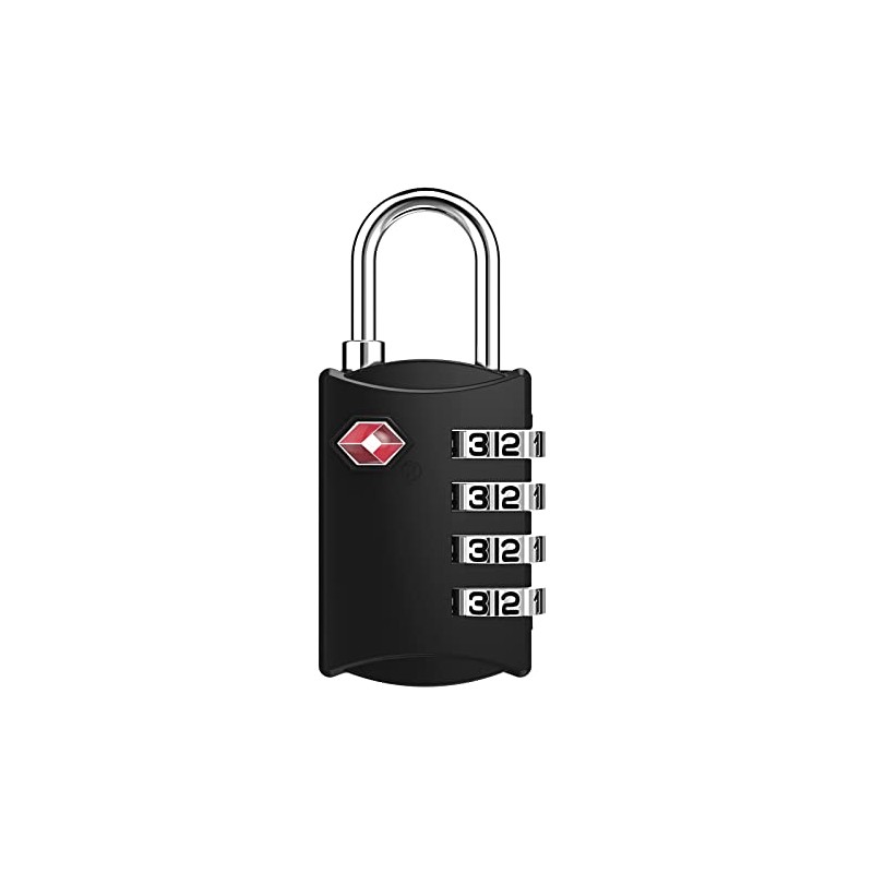 ZHEGE TSA Lock, Suitcase Lock, 4-Digit Padlock, Luggage Lock for