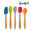 Goodful Silicone and Beechwood Mini Kitchen Utensil Set, Great for