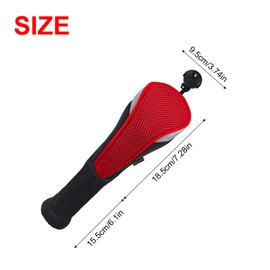 Andux 4pcs/Pack Long Neck Golf Hybrid Club Head Covers Dial No. Tag CTMT-02 Red