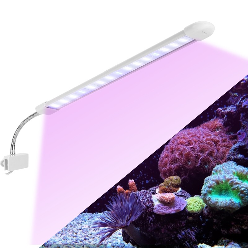 Fish Tank Clip on Light Aquarium Clamp Lamp with White