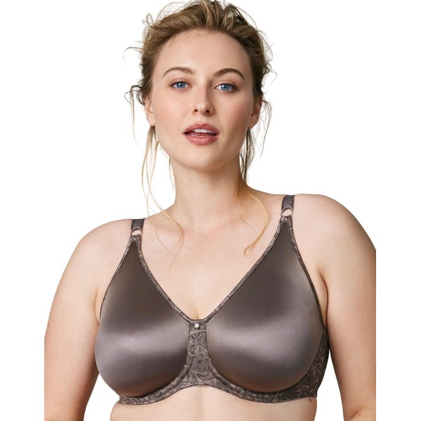 Wonderbra Womens Side Shaping Seamless Underwire Bra, Deep Taupe, 40DD