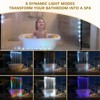 HOUSEWELL Light Up Shower Curtain 72x72, LED Color Changing Waterproof