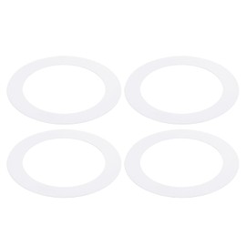 PATIKIL Goof Rings Inner Diameter 3.97", Outer Diameter 5.51", 4 Pcs Metal Goof Rings Cover Recessed Light Trim for Ceiling Wall Fixtures Can Lighting Down Light LED, Matte Finish White