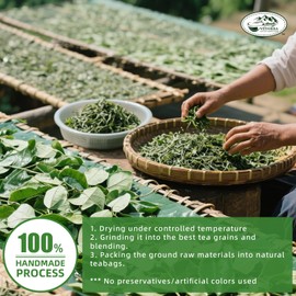 Veyorra Moringa Leaf Tea Bags,Loose Leaf Moringa Herbal Tea. No Sugar, No Caffeine, No Gluten, Vegan(30 Bags)