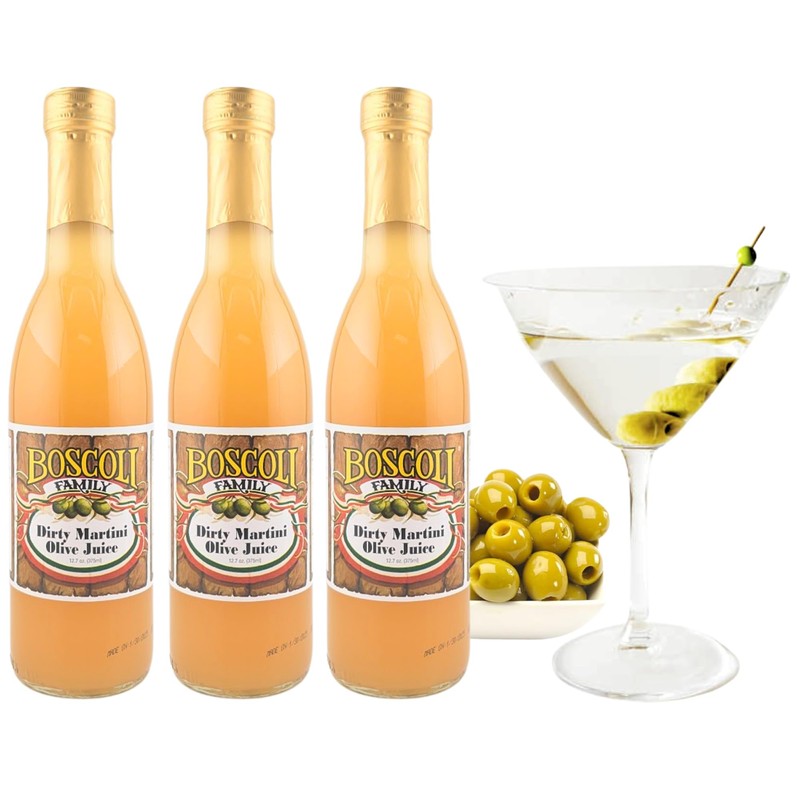 Boscoli Dirty Martini Olive Juice - 12.7 oz Bottle, Pack