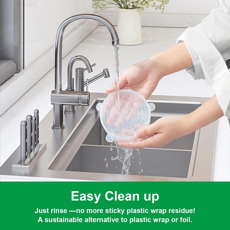 Small Silicone Stretch Lids – 6 Pack Reusable Food Covers,Flexible